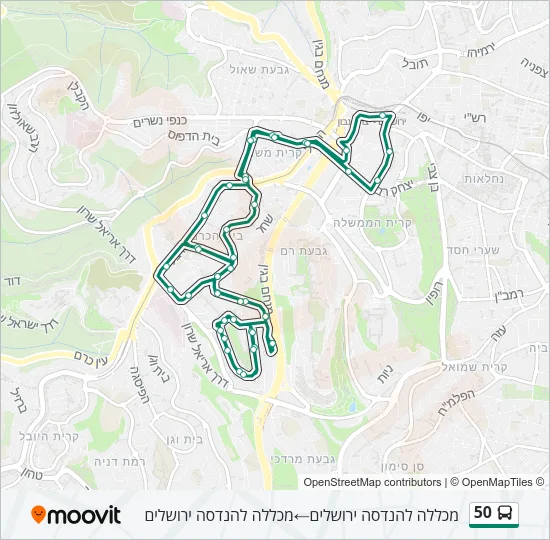 50 Bus Line Map