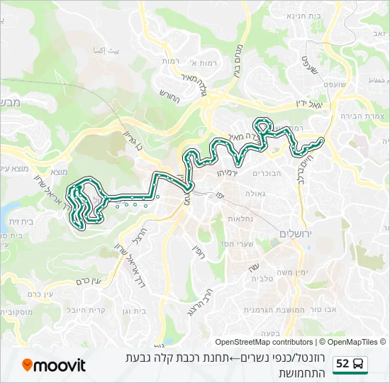 52 Bus Line Map