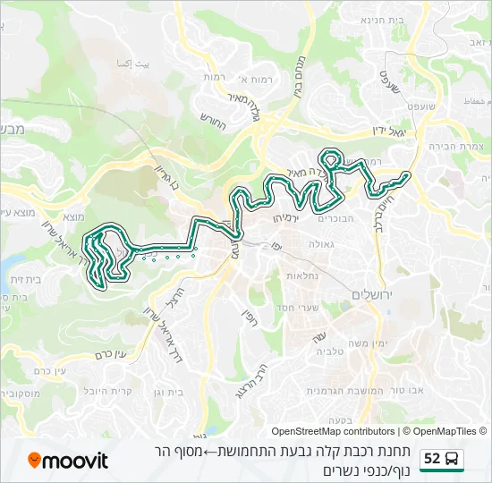 52 Bus Line Map