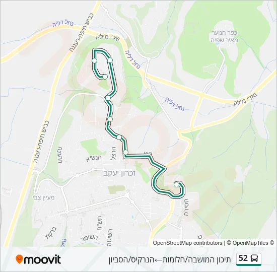 52 Bus Line Map