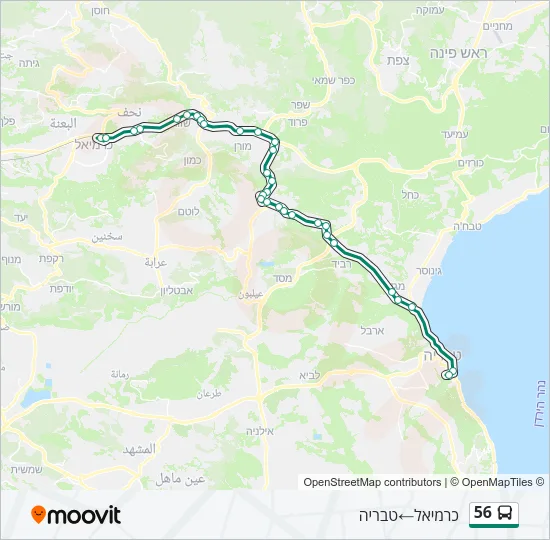 56 Bus Line Map