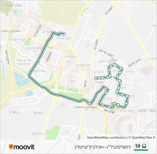 59 Bus Line Map