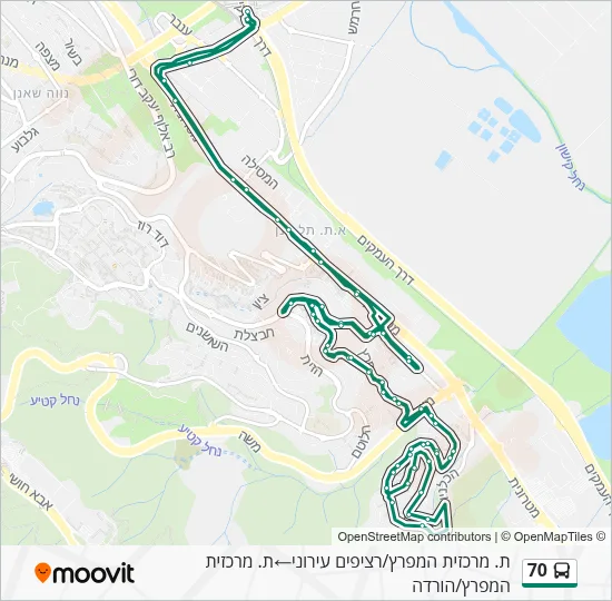 70 Bus Line Map