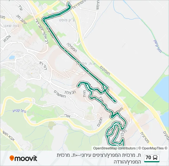 70 Bus Line Map