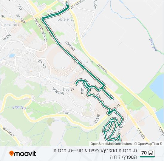 Автобус 70: карта маршрута