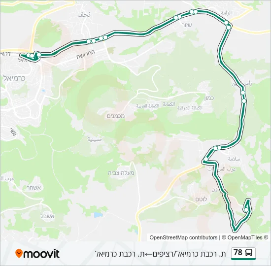 78 Bus Line Map