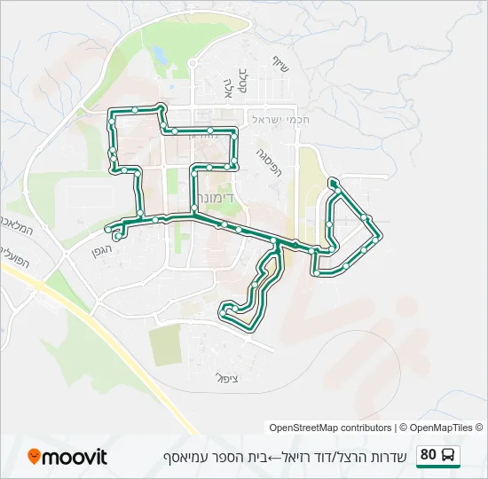 80 Bus Line Map