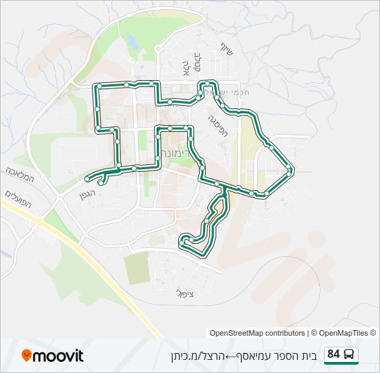 Автобус 84: карта маршрута