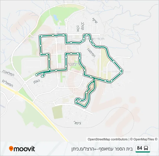 Автобус 84: карта маршрута