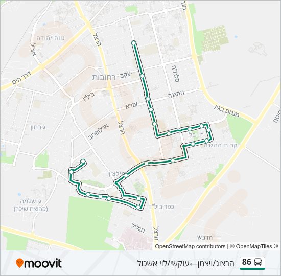 86 Bus Line Map