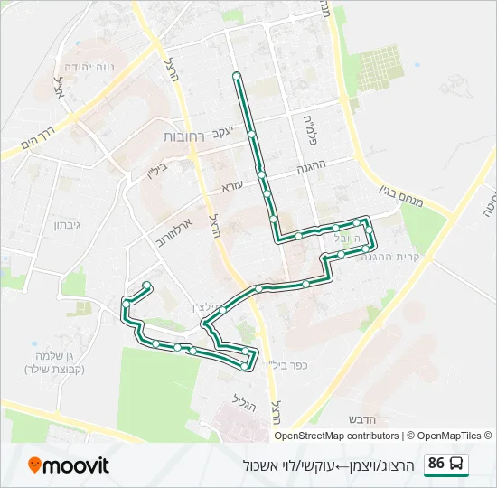 86 Bus Line Map