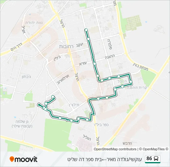 86 Bus Line Map