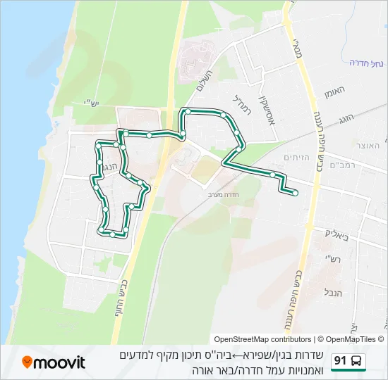 91 Bus Line Map