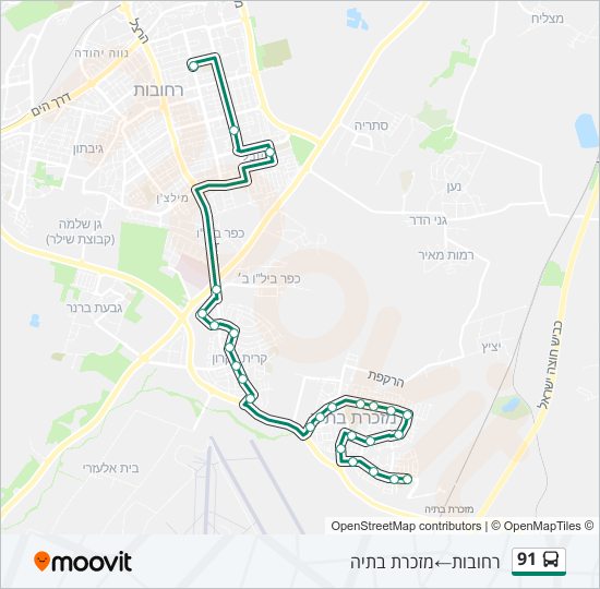 91 bus Line Map