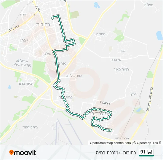 91 Bus Line Map