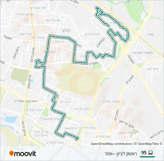 95 Bus Line Map