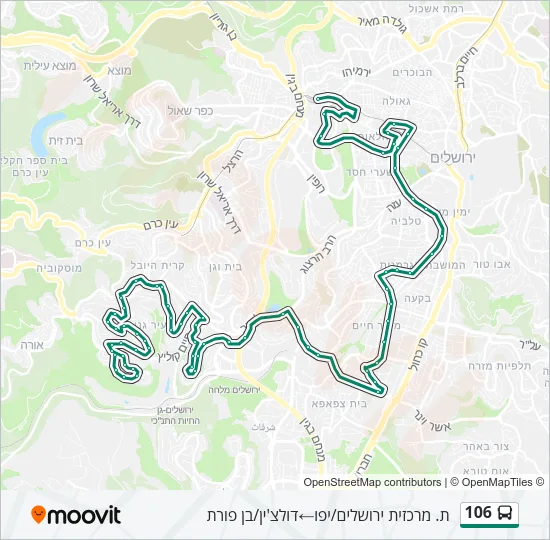 106 Bus Line Map