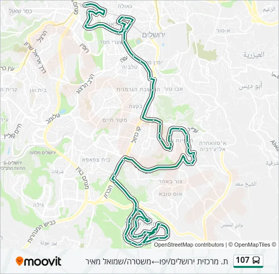107 Bus Line Map