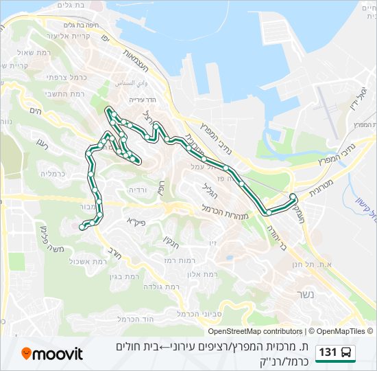 131 bus Line Map