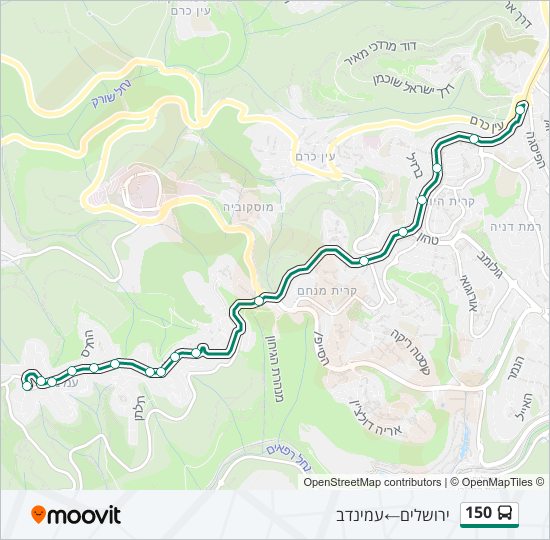 150 bus Line Map
