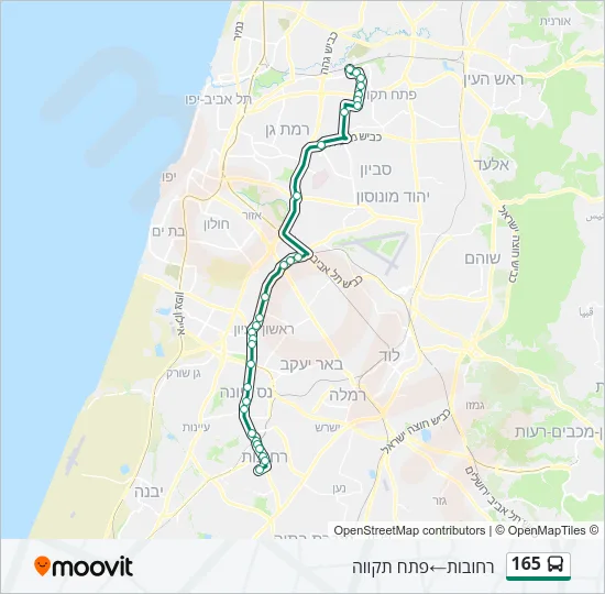 165 Bus Line Map