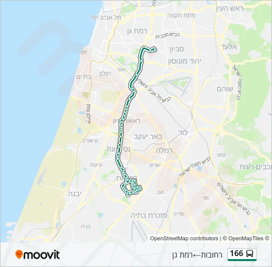 166 Bus Line Map