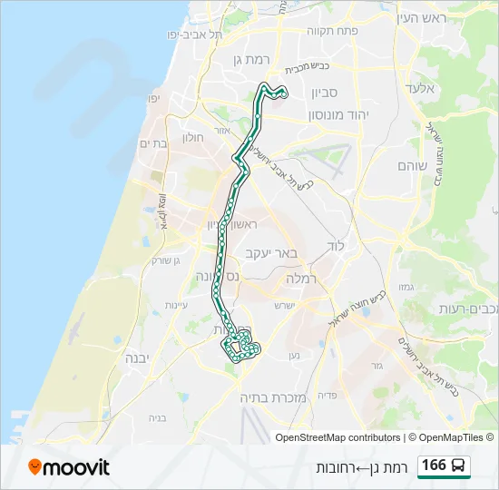 166 Bus Line Map