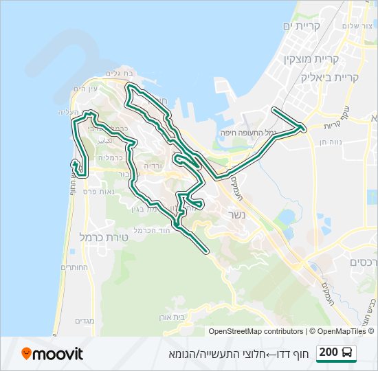 200 Bus Line Map