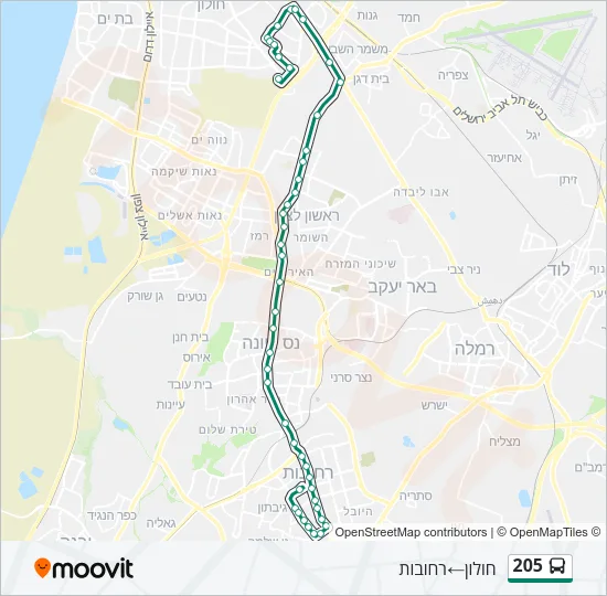 205 Bus Line Map