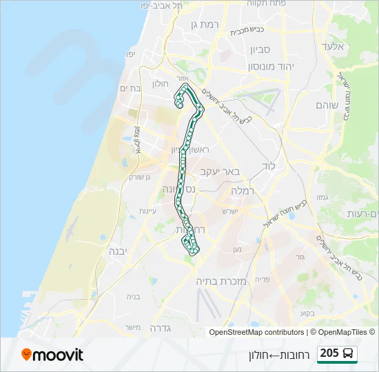 205 Bus Line Map