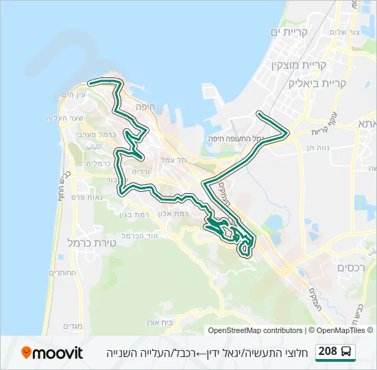 208 Bus Line Map