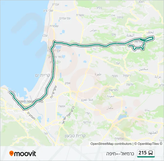215 Bus Line Map