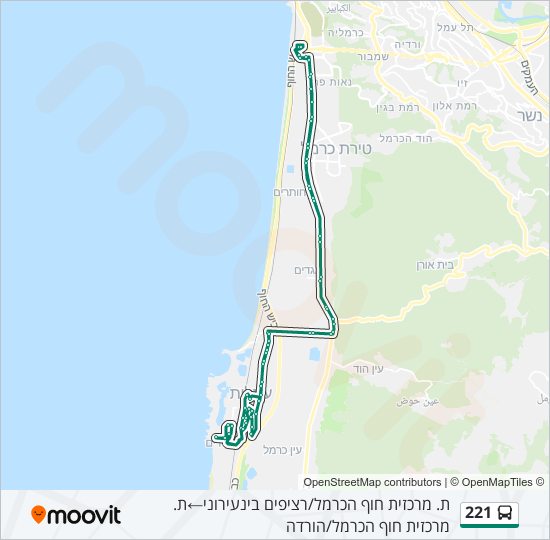 221 bus Line Map