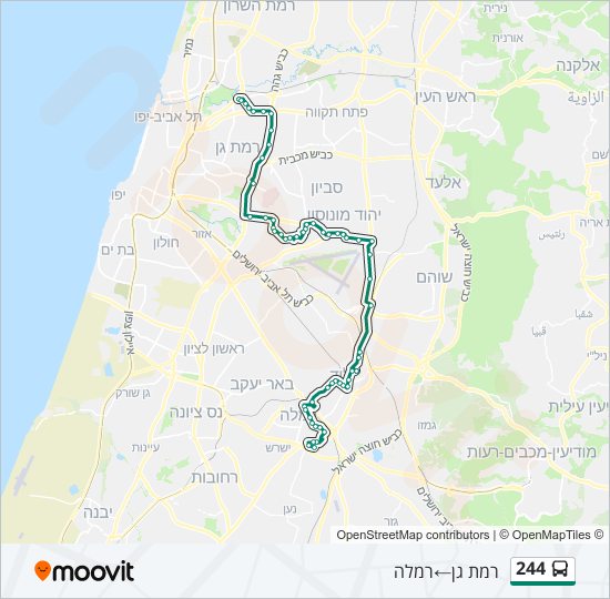 244 bus Line Map