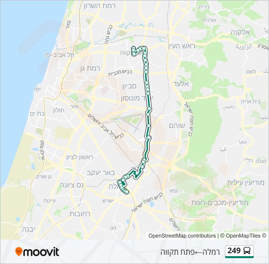 249 bus Line Map