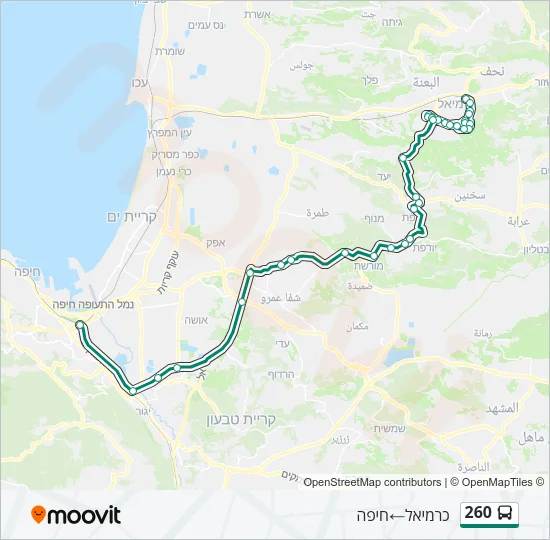 260 Bus Line Map