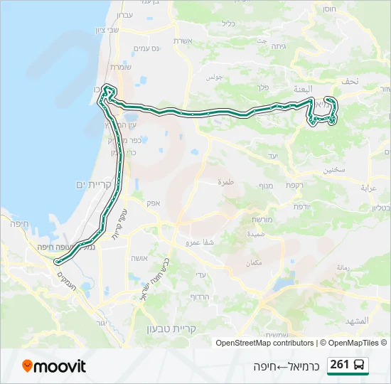261 Bus Line Map
