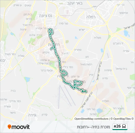 26א Bus Line Map