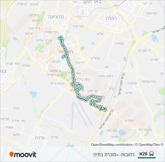 26א bus Line Map