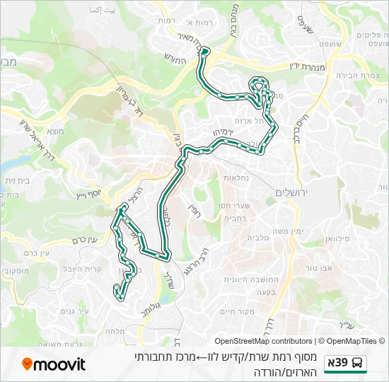 39A Bus Line Map