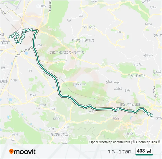 408 Bus Line Map