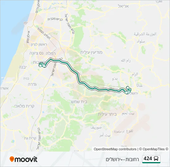 424 Bus Line Map