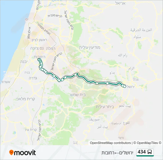 434 Bus Line Map