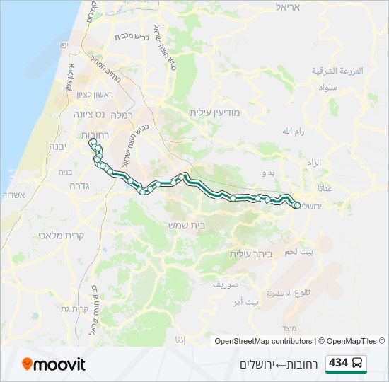 434 bus Line Map