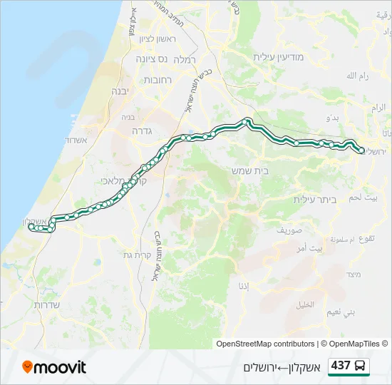 437 Bus Line Map