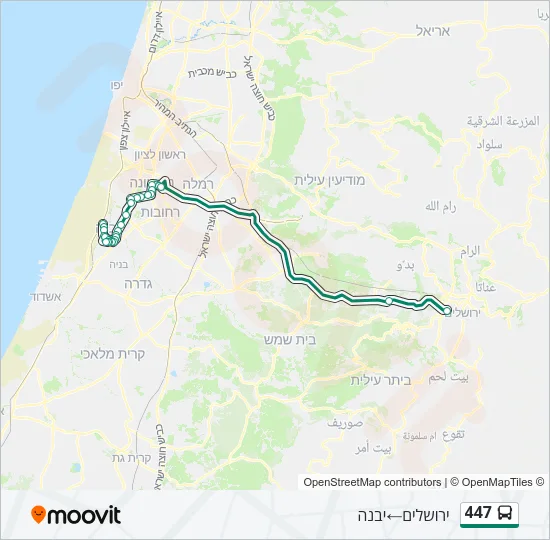 447 Bus Line Map