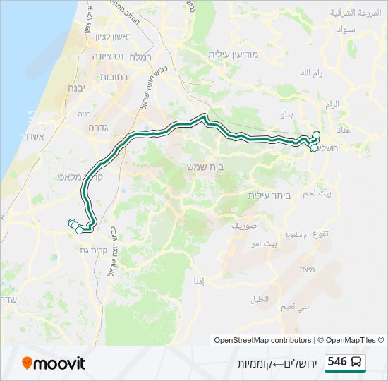 546 Bus Line Map