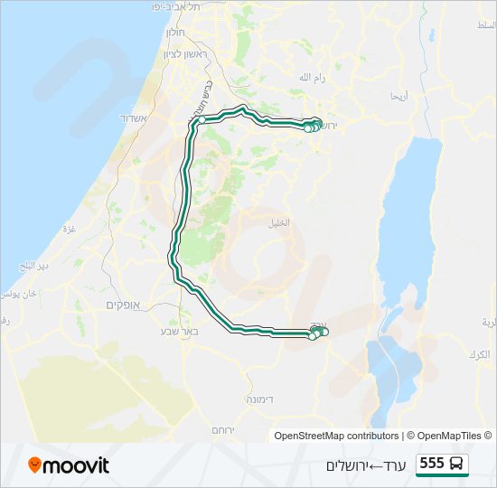 555 bus Line Map