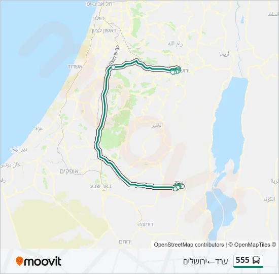 555 Bus Line Map