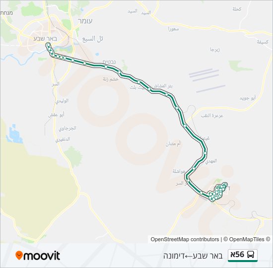 56א bus Line Map